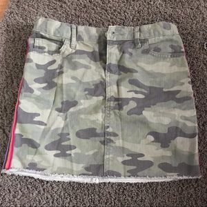Camo with rainbow stripes down the side size 10